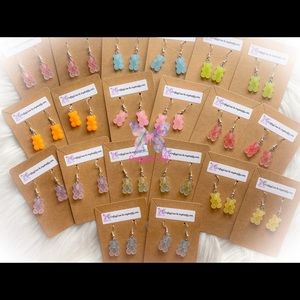 20 Pairs Sour Gummy Bear Earrings
